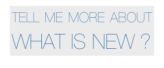 TELL ME MORE ABOUT WHAT IS NEW ?